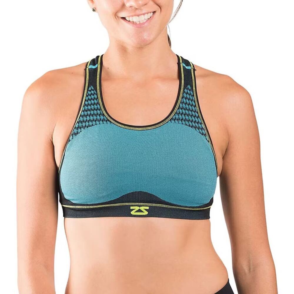 NWOT Zensah Teal Green Racerback Sports Bra Size M